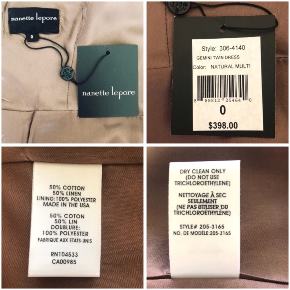 NWT Nanette Lepore Cotton Linen Blend Sheath Dress - Picture 8 of 8